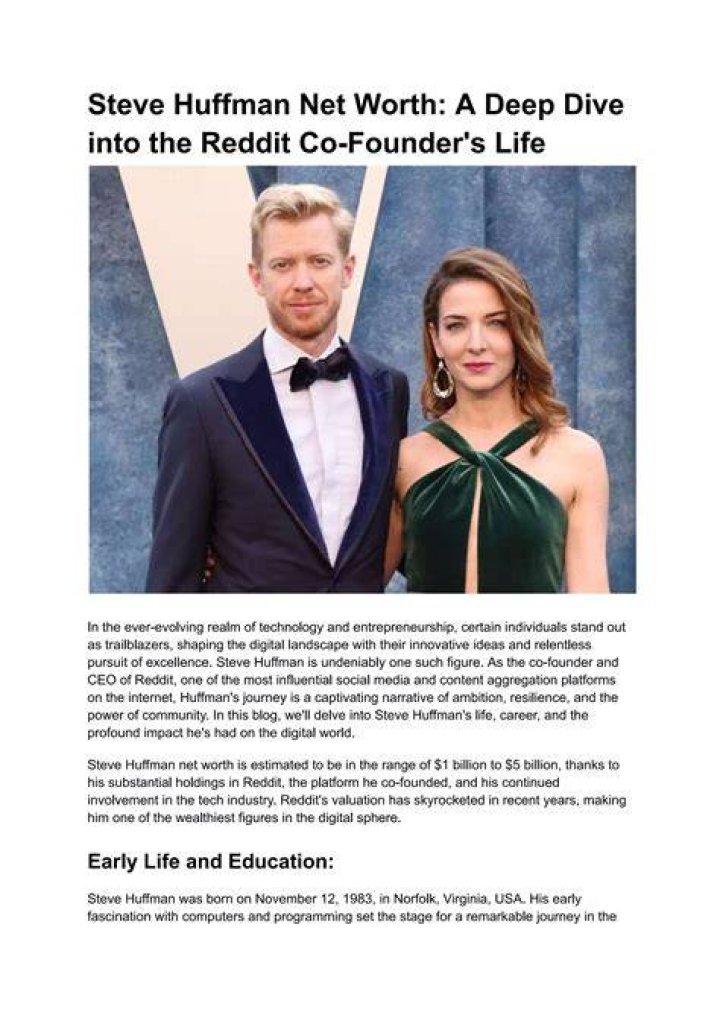 Unveiling Steve Huffman's Net Worth: Discoveries And Insights