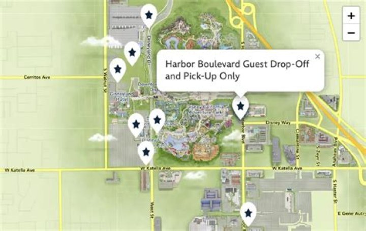 Where do Uber drivers drop off at Disneyland?